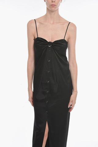 Slip Dress DORIS in Satin con Bottoni