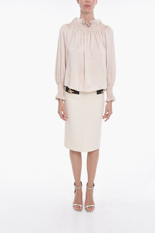 SEE BY Blusa Off-shoulder con Polsini Elastci