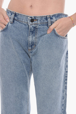 5 Pocket Light Wash Straight Fit Denims 19cm