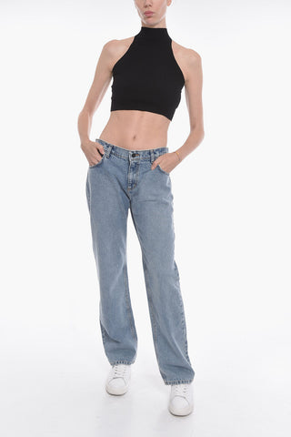 5 Pocket Light Wash Straight Fit Denims 19cm