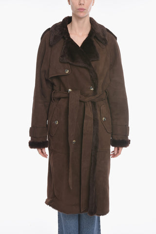 Cappotto Shearling SORIA Doppiopetto in Suede