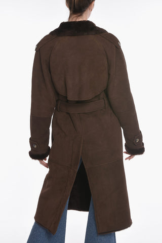 Cappotto Shearling SORIA Doppiopetto in Suede