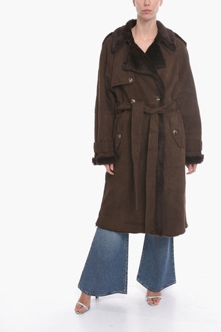 Cappotto Shearling SORIA Doppiopetto in Suede