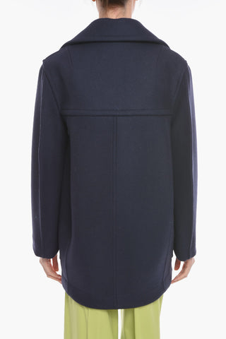 Wool Double-breasted Coat with Maxi Pockets