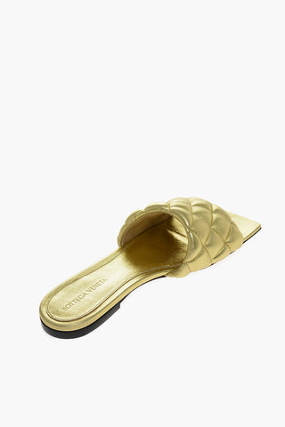 Lamè Leather Quilted Slippers