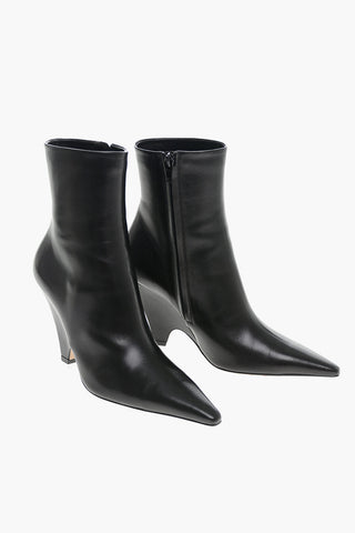 Wedge-heel CLUB Leather Booties 10cm