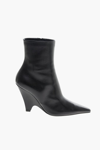 Wedge-heel CLUB Leather Booties 10cm