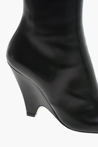 Wedge-heel CLUB Leather Booties 10cm