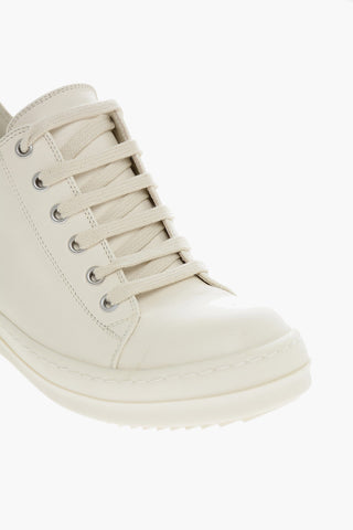 Lace-up Leather Sneakers with Rubber Sole