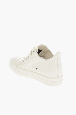 Lace-up Leather Sneakers with Rubber Sole
