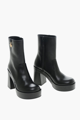 Leather MEDUSA Booties with Charm 7cm