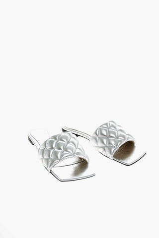 Slippers Trapuntate in Pelle Lamè