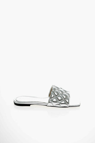 Slippers Trapuntate in Pelle Lamè