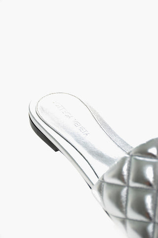 Slippers Trapuntate in Pelle Lamè