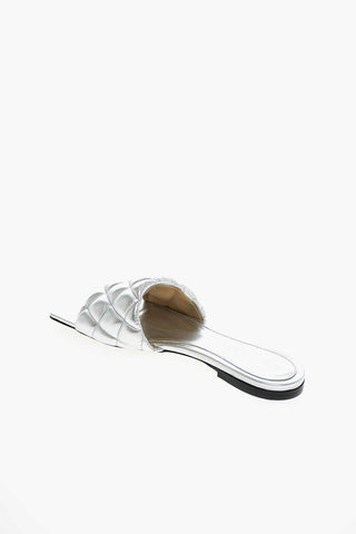 Slippers Trapuntate in Pelle Lamè