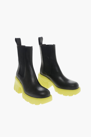 Stivaletti Chelsea EXTRALIGHT in Pelle con Suola a Contrasto 8cm