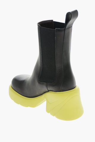 Stivaletti Chelsea EXTRALIGHT in Pelle con Suola a Contrasto 8cm