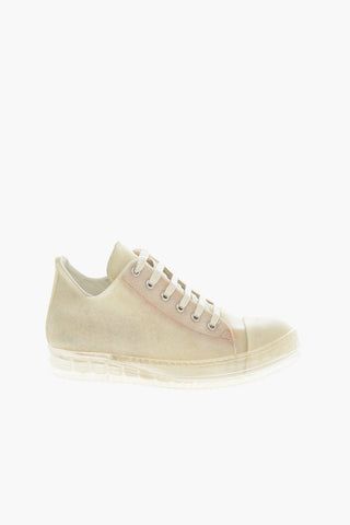 Lace-up ABSTRACT Transparent Leather Sneakers
