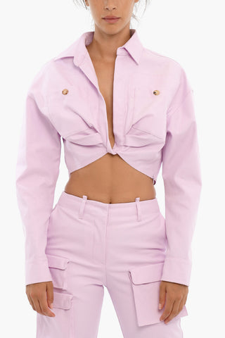 Long Sleeved TWIST Crop Top