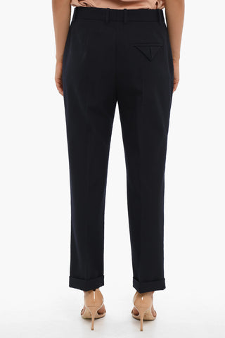Double Pleated Slim Fit Pants
