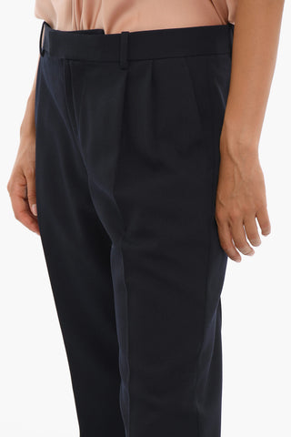 Double Pleated Slim Fit Pants