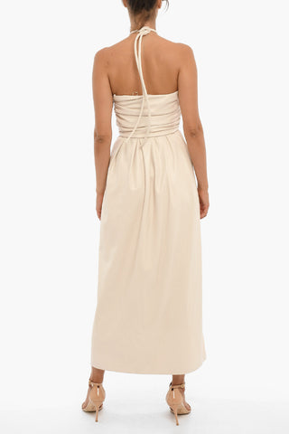 Sleeveless Vegan Leather Maxi dress