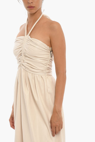 Sleeveless Vegan Leather Maxi dress
