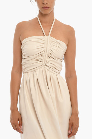 Sleeveless Vegan Leather Maxi dress