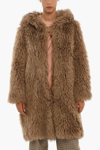 Hooded Faux-fur Coat