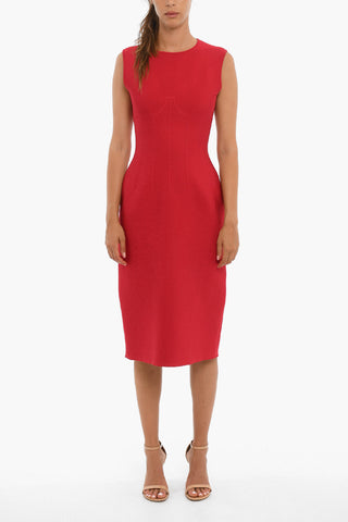 Sleeveless Bodycon Dress With Back Slit