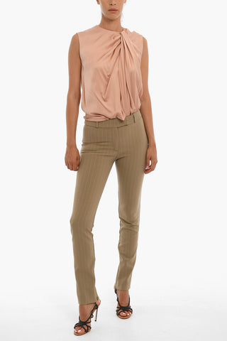 Pantaloni Gessati ELISA Slim Fit