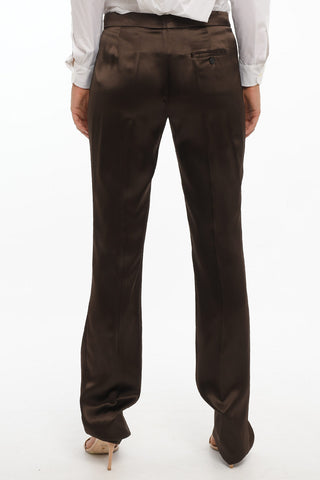 Regular Fit Satin Pants