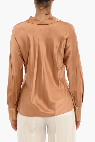 Camicia A Maniche Lunghe In Seta