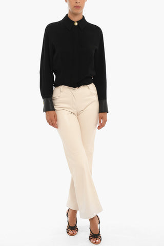 High-waisted Vegan Leather Pants