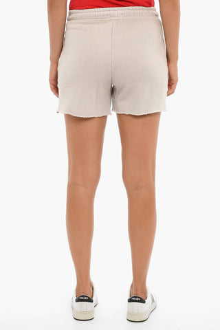 Brushed Cotton Shorts with Raw Hem