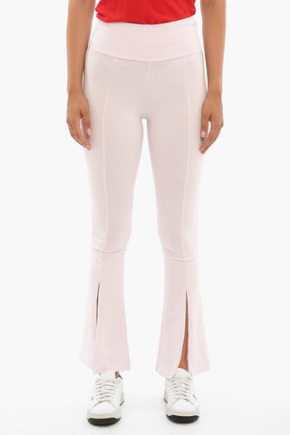 Leggings A Vita Alta Flared fit con Spacchi frontali