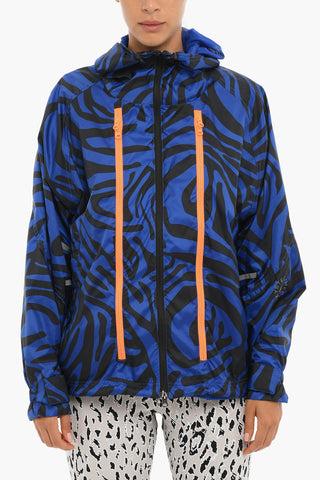 ADIDAS Giacca A Vento Con Cappuccio E Stampa Animalier