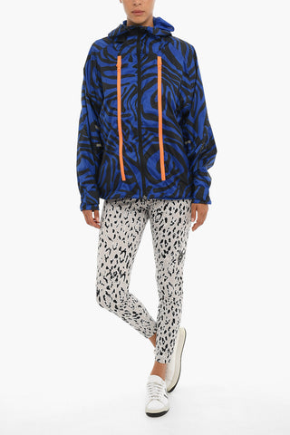 ADIDAS Giacca A Vento Con Cappuccio E Stampa Animalier