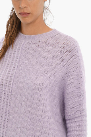 Wool Blend Asymmetric Crewneck Sweater
