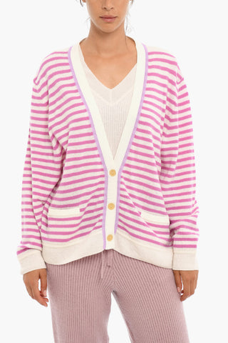 Striped Blend Wool Cardigan