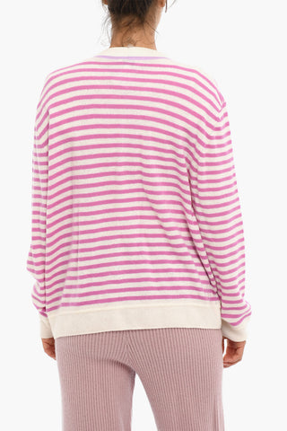 Striped Blend Wool Cardigan