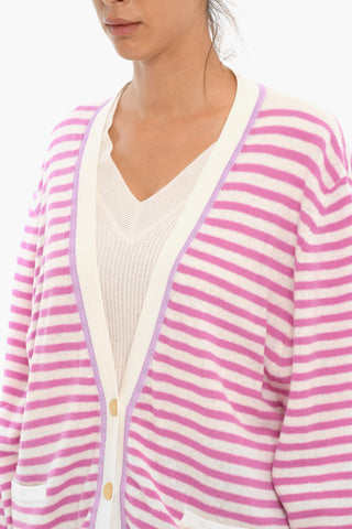 Striped Blend Wool Cardigan