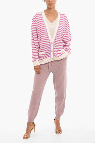 Striped Blend Wool Cardigan