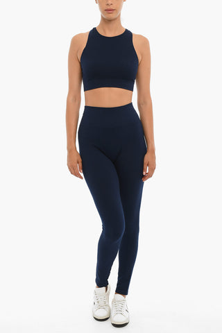 Logo Print Sleeveless Cropped Top