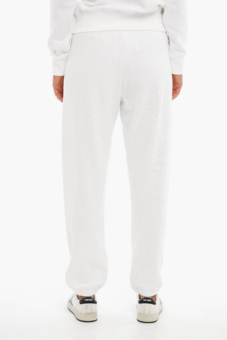 Brushed Cotton High Waisted Printed Joggers