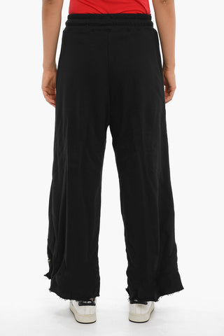 Brushed cotton Boot cut Printed Joggers