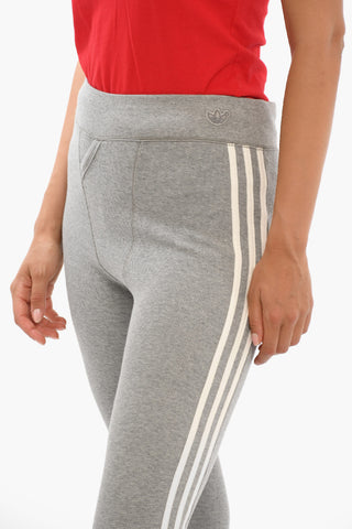 Leggings A vita Alta Con Logo Ricamato