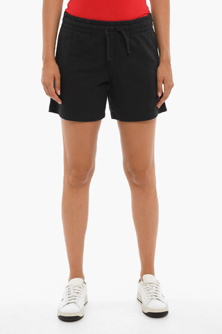 Embroidered Logo Brushed Cotton Shorts