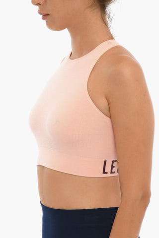 Logo Print Sleeveless Cropped Top