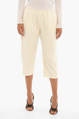 Cropped Pants With Stretchy Waist